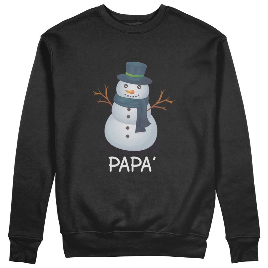 Felpa uomo personalizzabile con nome pupazzo di neve papà Natale