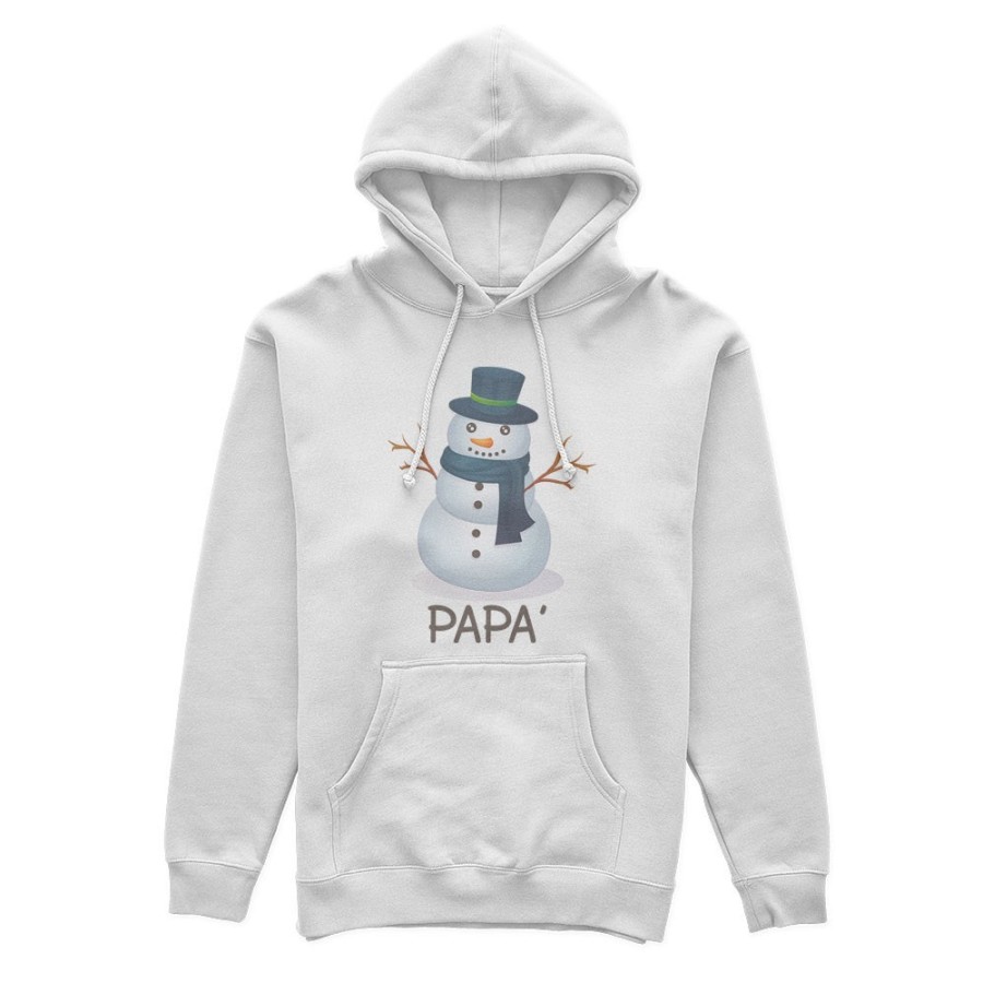 Felpa uomo personalizzabile con nome pupazzo di neve papà Natale