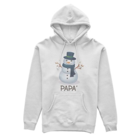 Felpa uomo personalizzabile con nome pupazzo di neve papà Natale