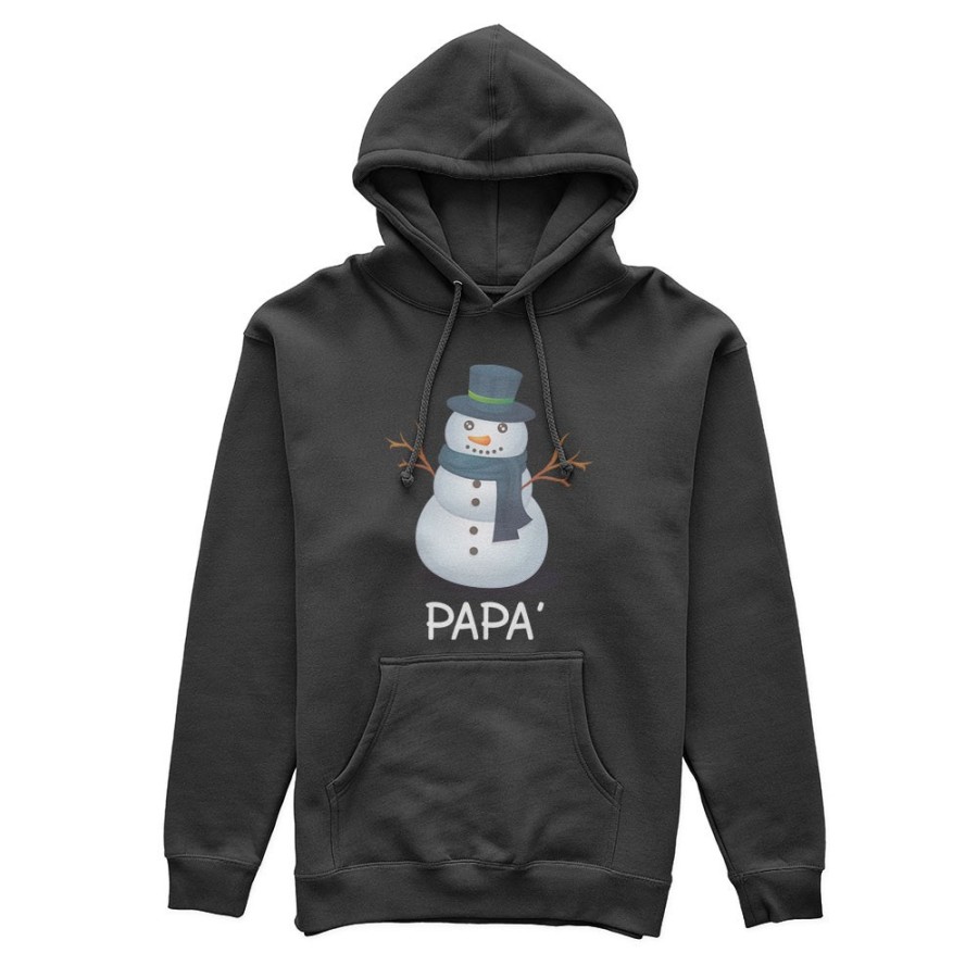 Felpa uomo personalizzabile con nome pupazzo di neve papà Natale