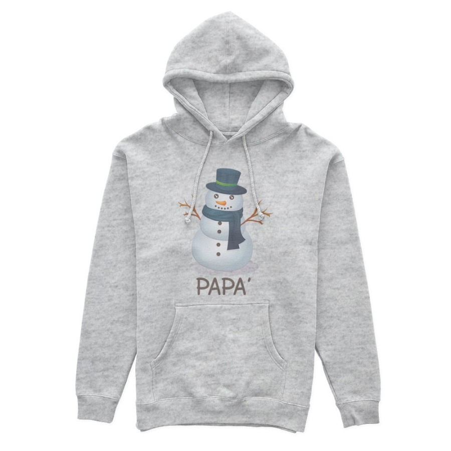 Felpa uomo personalizzabile con nome pupazzo di neve papà Natale