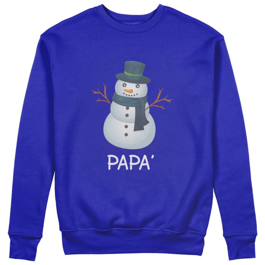 Felpa uomo personalizzabile con nome pupazzo di neve papà Natale