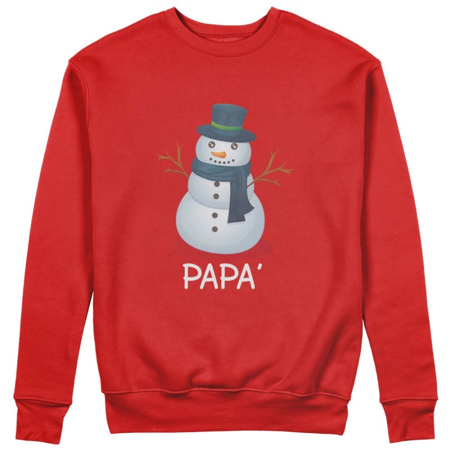 Felpa uomo personalizzabile con nome pupazzo di neve papà Natale