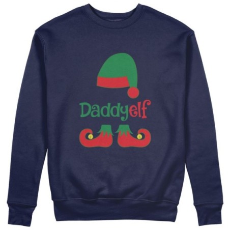 Felpa uomo personalizzabile con nome daddy elf Natale