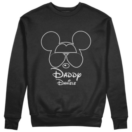 Felpa uomo personalizzata con nome daddy mickey