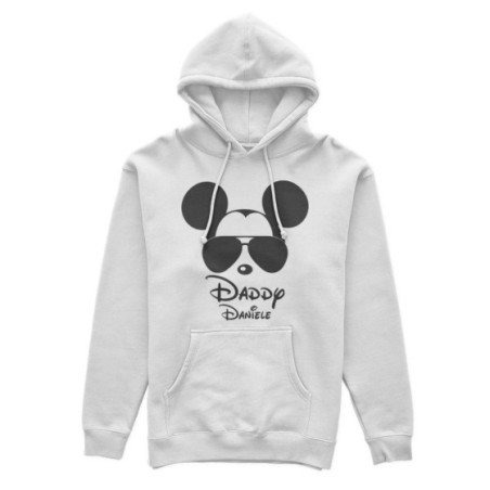 Felpa uomo personalizzata con nome daddy mickey Per il papà