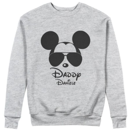 Felpa uomo personalizzata con nome daddy mickey Per il papà