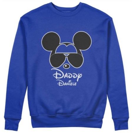 Felpa uomo personalizzata con nome daddy mickey Per il papà