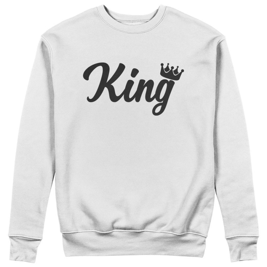 Felpa uomo personalizzabile con nome king con corona Per il papà