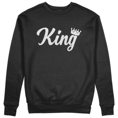 Felpa uomo personalizzabile con nome king con corona Per il papà