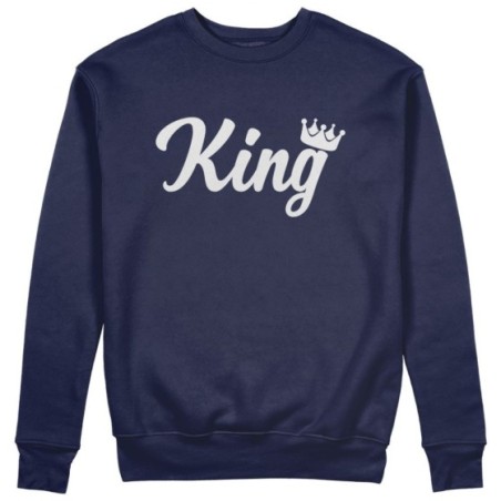 Felpa uomo personalizzabile con nome king con corona Per il papà