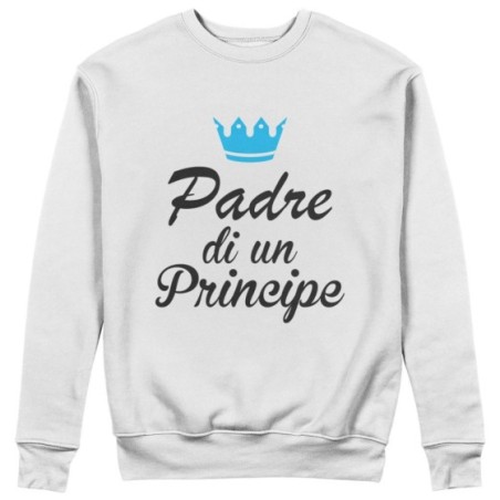 Felpa uomo padre di un principe e principessa con corona...