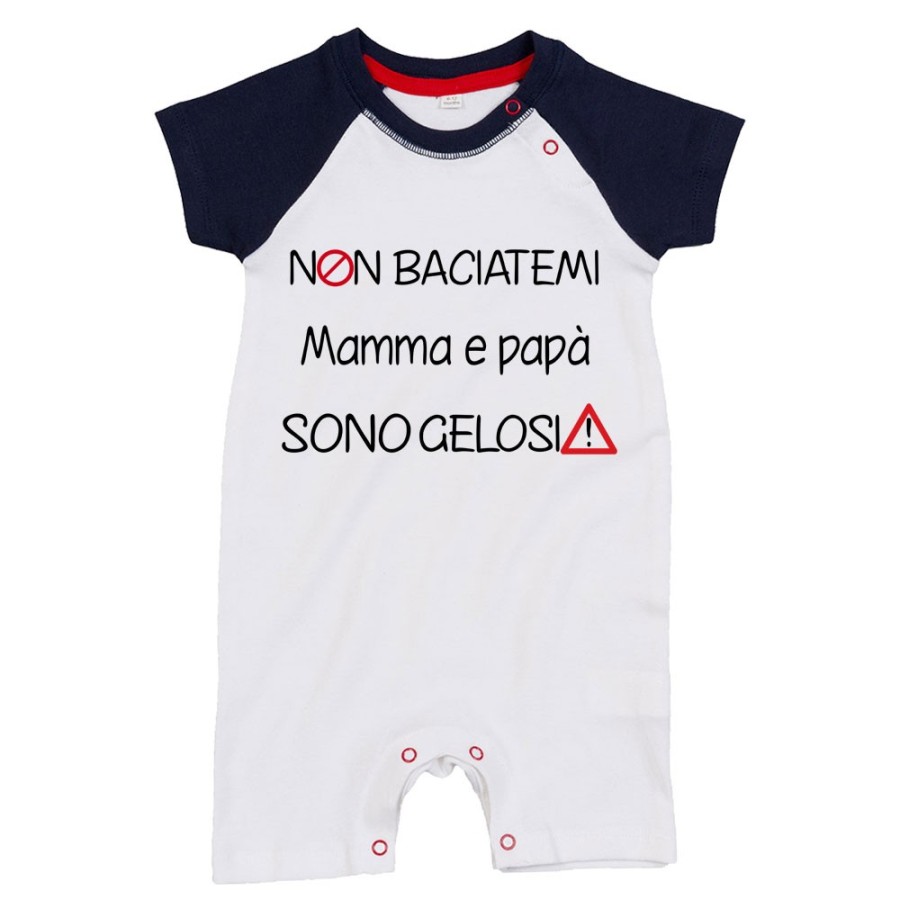 Pagliaccetto neonato non baciatemi mamma e papà sono gelosi Per la famiglia