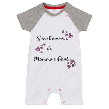 Pagliaccetto neonata sono l'amore di mamma e papà Per la famiglia