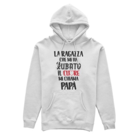 Felpa uomo la ragazza che mi ha rubato il cuore mi chiama...