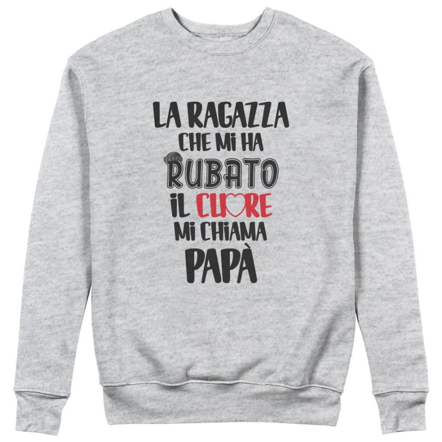 Felpa uomo la ragazza che mi ha rubato il cuore mi chiama papà Per il papà