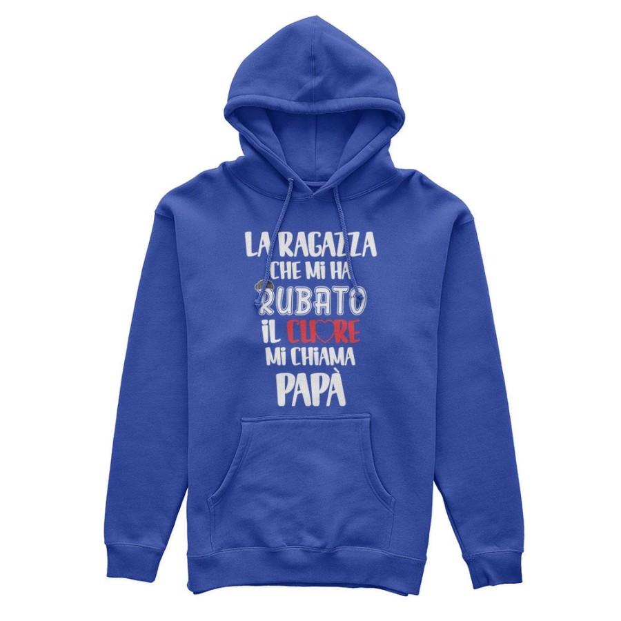 Felpa uomo la ragazza che mi ha rubato il cuore mi chiama papà Per il papà