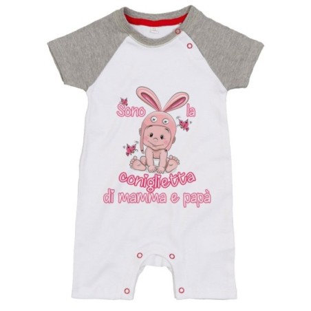 Pagliaccetto neonata sono la coniglietta di mamma e papà Per la famiglia
