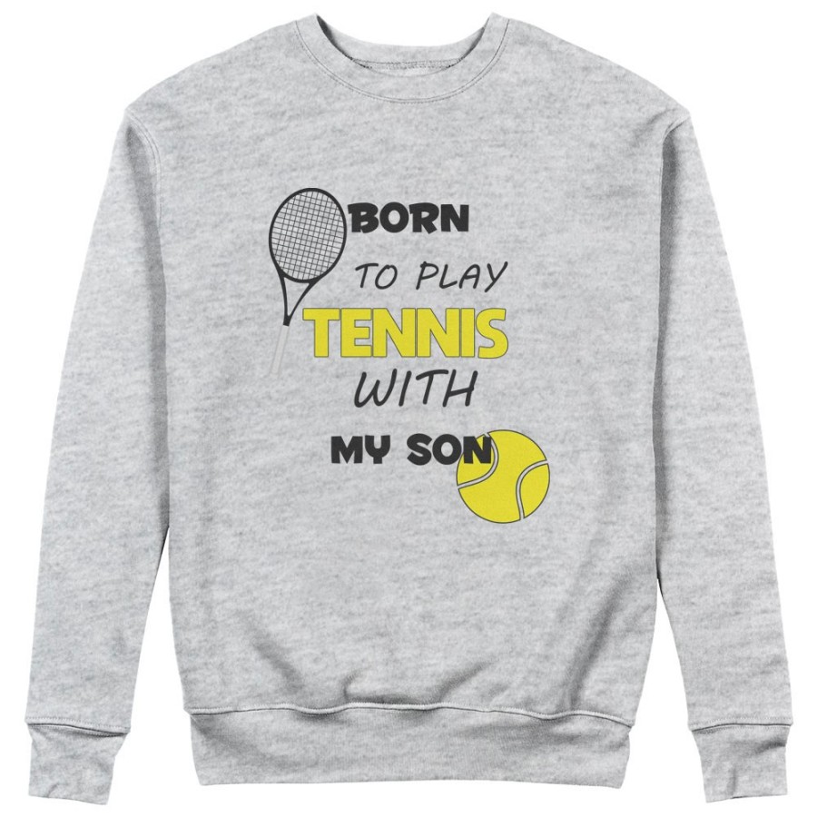 Felpa uomo born to play tennis with my son my daughter Per il papà
