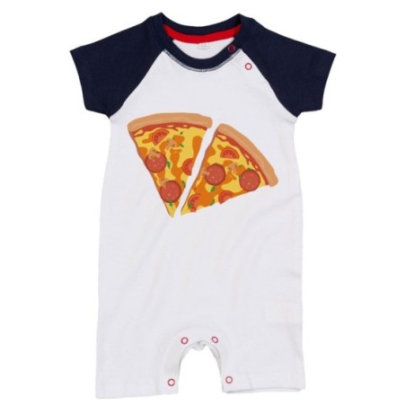 Pagliaccetto neonato due spicchi di pizza