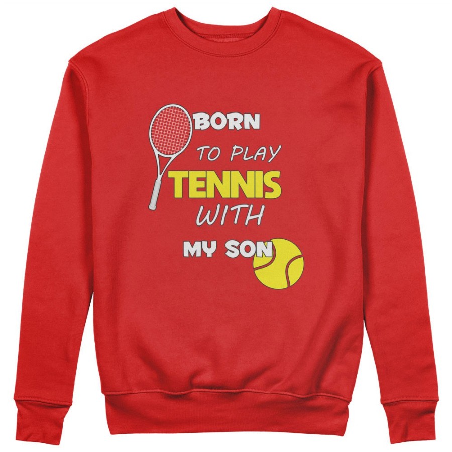 Felpa uomo born to play tennis with my son my daughter Per il papà