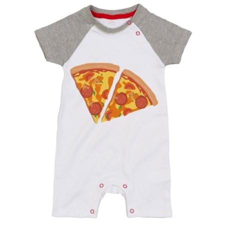 Pagliaccetto neonato due spicchi di pizza Per la famiglia