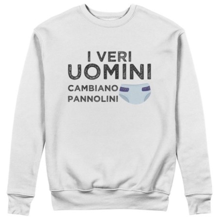 Felpa uomo i veri uomini cambiano pannolini