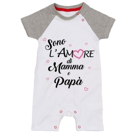 Pagliaccetto neonato sono l'amore di mamma e papà Per la famiglia