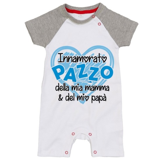 Pagliaccetto neonato innamorato pazzo della mia mamma e del mio papà Per la famiglia