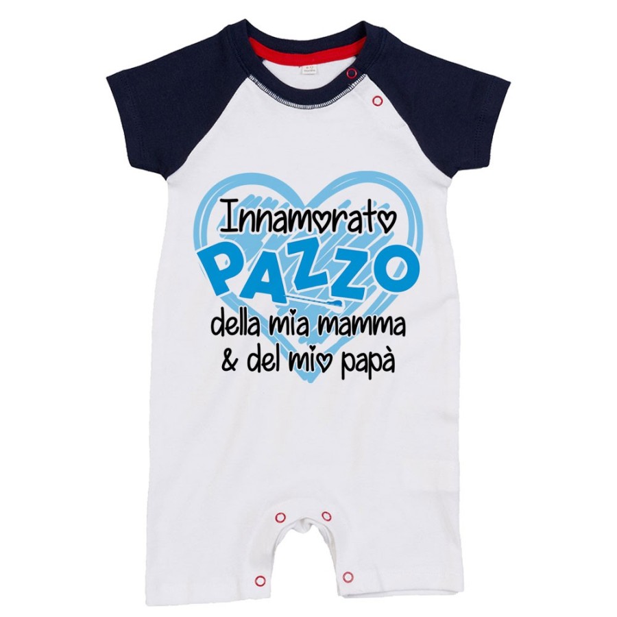 Pagliaccetto neonato innamorato pazzo della mia mamma e del mio papà Per la famiglia