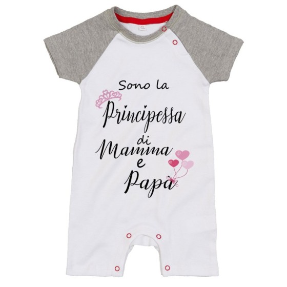 Pagliaccetto neonata sono la principessa di mamma e papà Per la famiglia