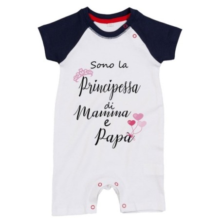 Pagliaccetto neonata sono la principessa di mamma e papà Per la famiglia