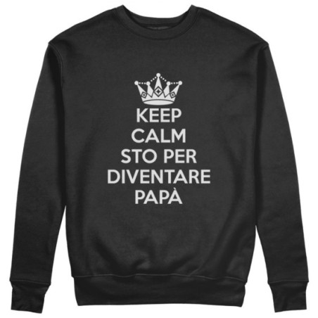 Felpa uomo keep calm sto per diventare papà