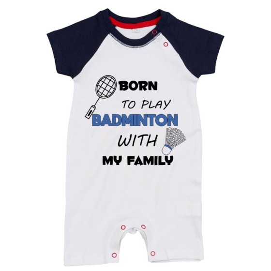 Pagliaccetto neonato born to play badminton with my family Per la famiglia