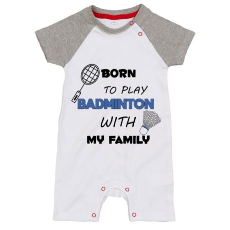 Pagliaccetto neonato born to play badminton with my family Per la famiglia