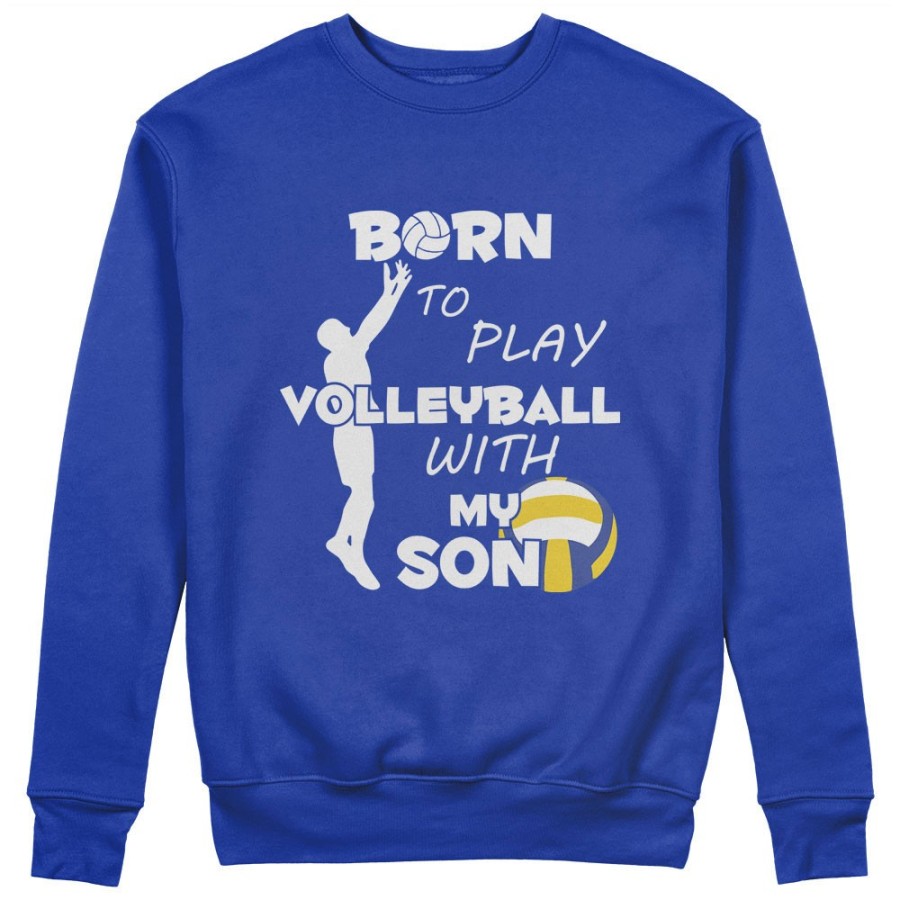 Felpa uomo born to play volleyball with my son my daughter Per il papà