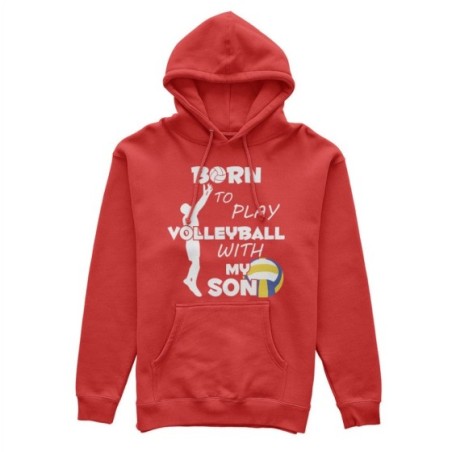 Felpa uomo born to play volleyball with my son my daughter Per il papà