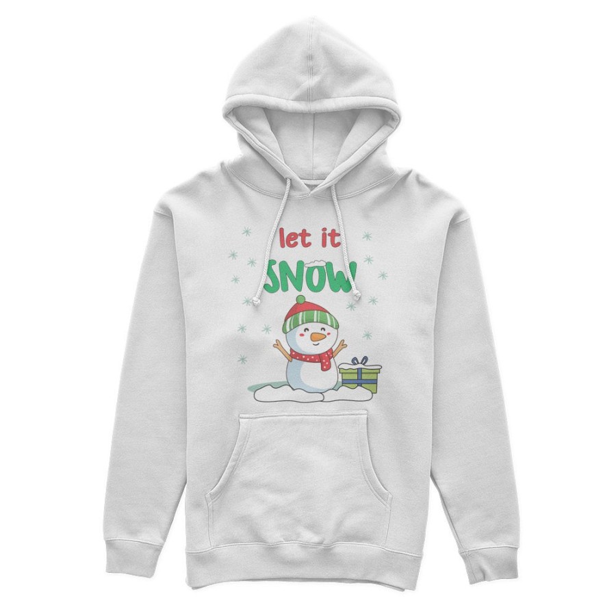 Felpa uomo pupazzo di neve let it snow Natale