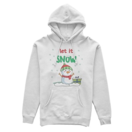 Felpa uomo pupazzo di neve let it snow Natale