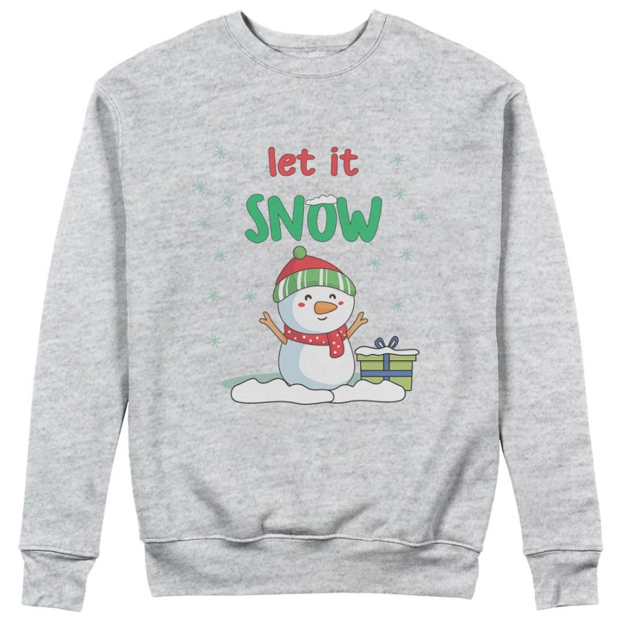Felpa uomo pupazzo di neve let it snow Natale