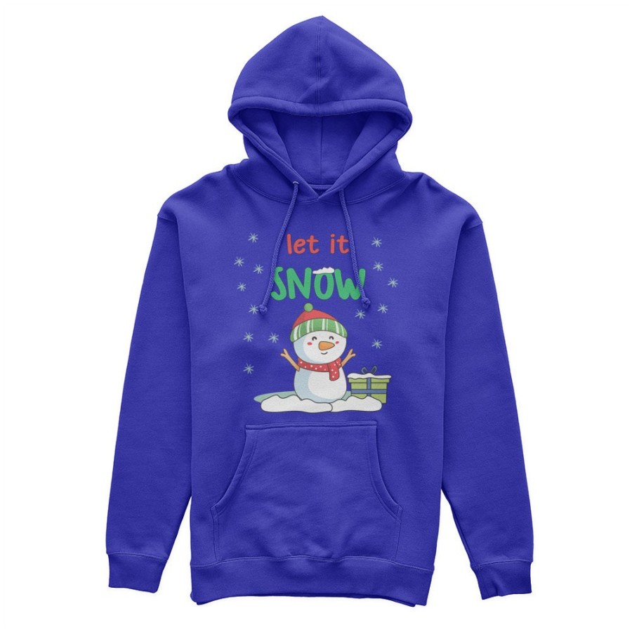 Felpa uomo pupazzo di neve let it snow Natale