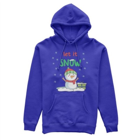 Felpa uomo pupazzo di neve let it snow Natale