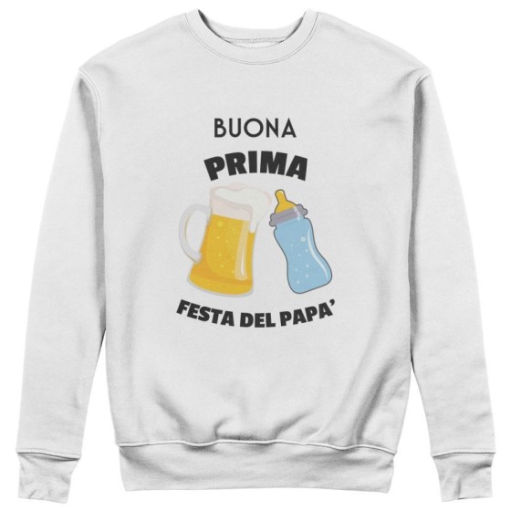 Felpa uomo buona prima festa del papà birra e latte Per il papà