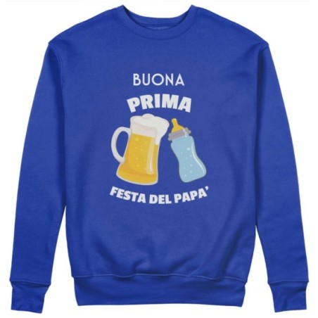 Felpa uomo buona prima festa del papà birra e latte Per il papà