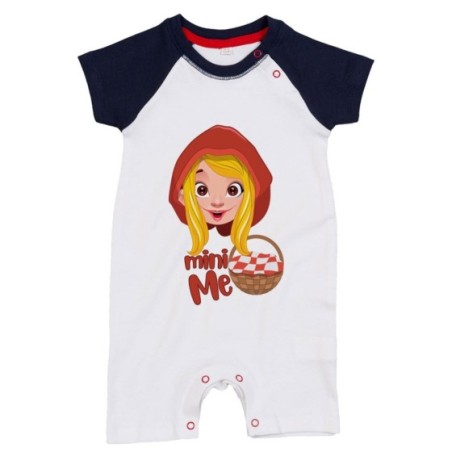 Pagliaccetto neonata mini me cappuccetto rosso