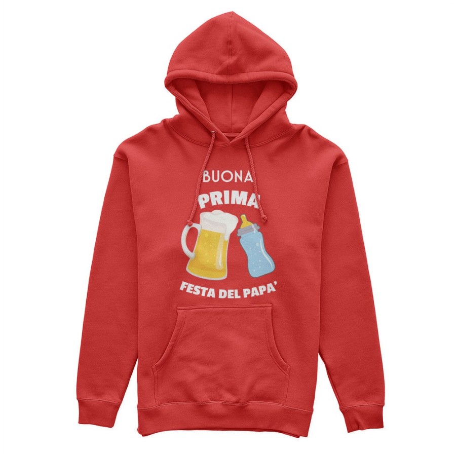 Felpa uomo buona prima festa del papà birra e latte Per il papà