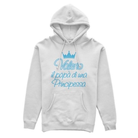 Felpa uomo personalizzata con nome il papà di un principe e di una principessa Per il papà