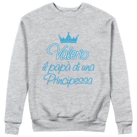 Felpa uomo personalizzata con nome il papà di un principe e di una principessa Per il papà