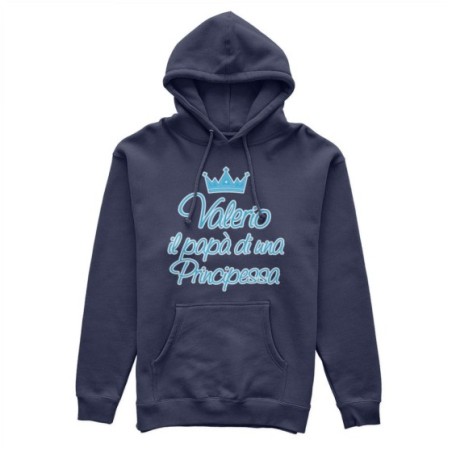 Felpa uomo personalizzata con nome il papà di un principe e di una principessa Per il papà