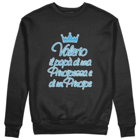 Felpa uomo personalizzata con nome il papà di un principe e di una principessa Per il papà